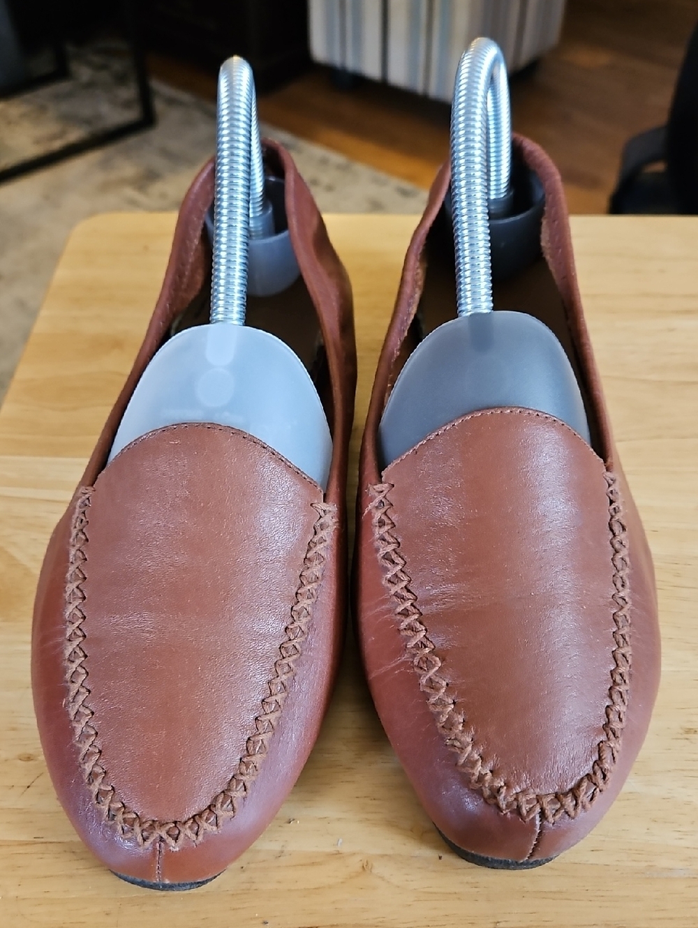 NATURALIZER Brown Leather Loafer, Flats, Shoes - 8W